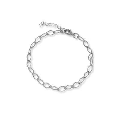 A Weathered Penny Women's Silver Ines Cable Bracelet