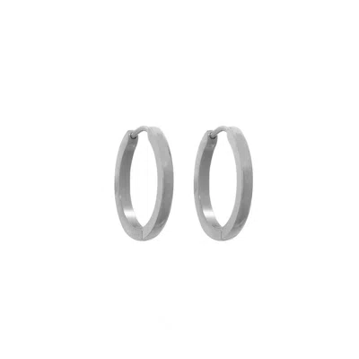 A Weathered Penny Women's Silver Lennox Hoops In White