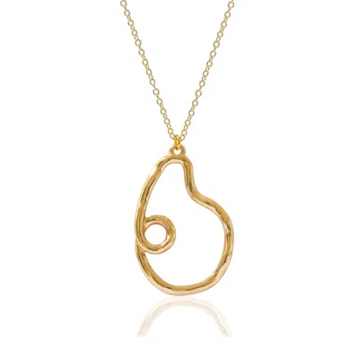 A Weathered Penny Women's Silver Molten Necklace In Gold