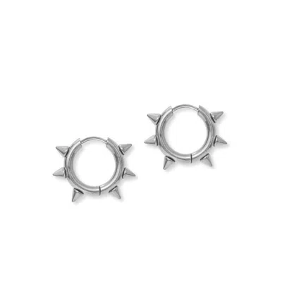 A Weathered Penny Women's Silver Moxie Hoops