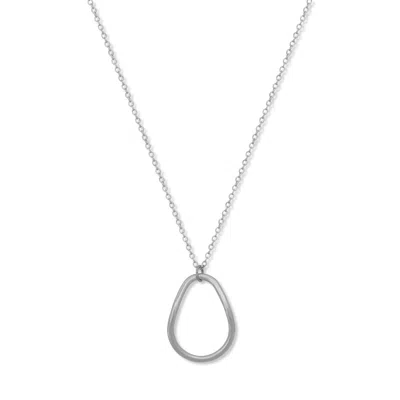 A Weathered Penny Women's Silver Pear Necklace In Metallic