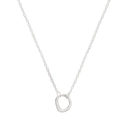 A Weathered Penny Women's Silver Sculpted Circle Chain In Metallic