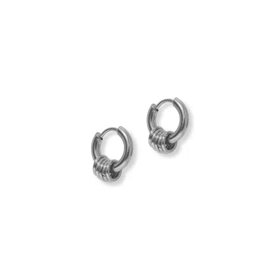 A Weathered Penny Women's Silver Sienna Hoops In Metallic
