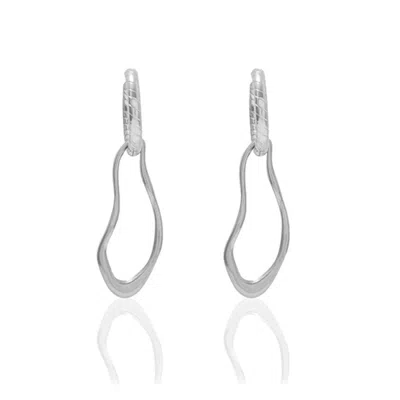A Weathered Penny Women's Silver Yuna Drop Hoops