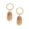 A Weathered Penny Women's White / Gold / Neutrals Marble Hoops