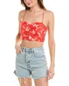 A.l.c Arit Floral Ruched Crop Top In Multi