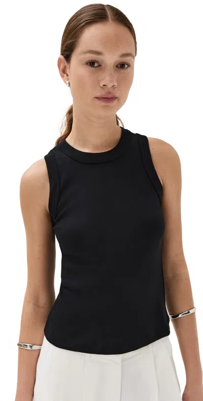 A.l.c Hadley Classic Cotton Tank Top In Black