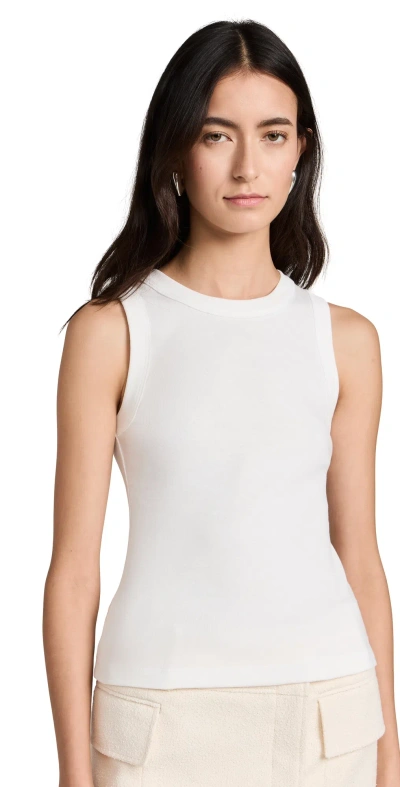 A.l.c Hadley Classic Cotton Tank Top In White