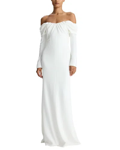 A.l.c Nora Draped Off-the-shoulder Gown In White