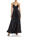 A.l.c Aries Pleated Open Back Dress In Black