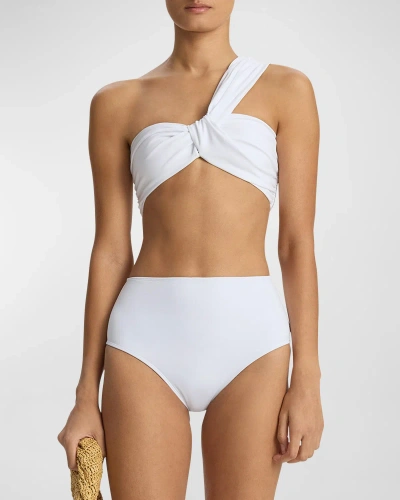 A.l.c Athena One-shoulder Bikini Top In White