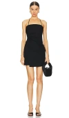 A.l.c Charlie Gathered Halter Mini Dress In 黑色