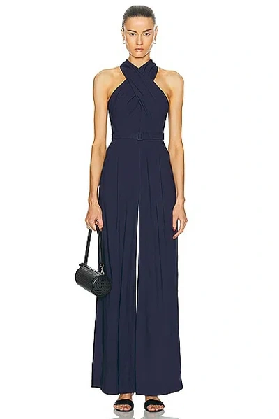 A.l.c Murphy Ii Crisscross Wide-leg Jumpsuit In Maritime Navy