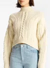 A.L.C SHELBY CABLE KNIT SWEATER IN NATURAL