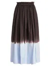 A.L.C WOMEN'S GINA DIP-DYED COTTON MIDI-SKIRT