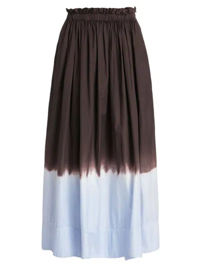 A.l.c Gina Tie-dye Maxi Skirt In Sky Blue Fudge