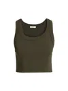 A.l.c Halsey Cropped Tank Top In Mossy