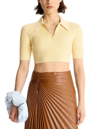 A.l.c . Cropped Atlas Top In Yellow