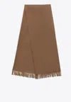 Apc Alix Brodée Logo-embroidered Scarf In Brown