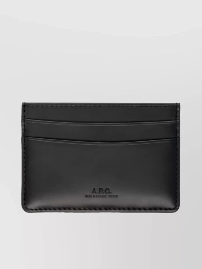 Apc André André Embossed Logo Cardholder In Black