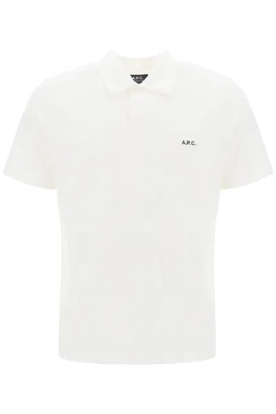 Apc A.p.c. Classic White Polo Shirt In Aab White