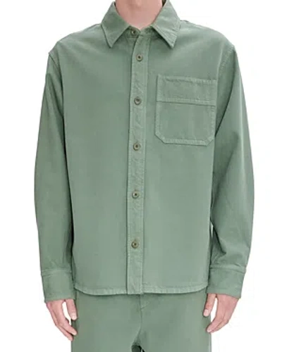 Apc Basile Brodee Surchemise Button Front Long Sleeve Shirt In Fora