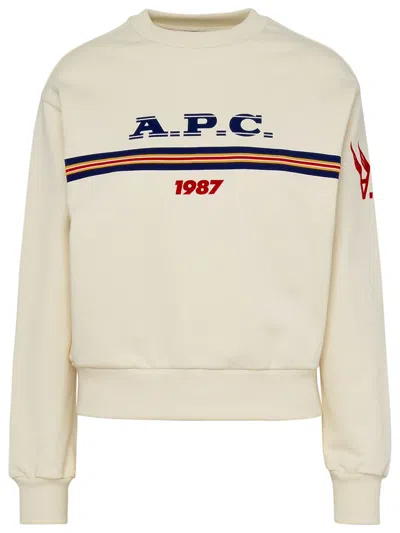 Apc A.p.c. Beige Cotton Maxine Sweatshirt In Cream