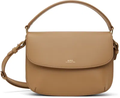 Apc Beige Sarah Shoulder Mini Bag In Cas Dulce