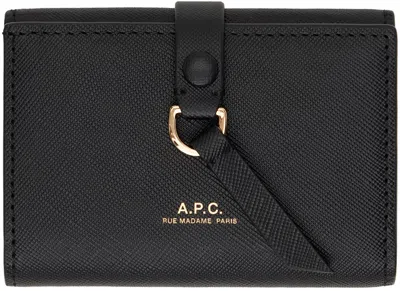 Apc Black Noa Trifold Wallet In Lzz Black