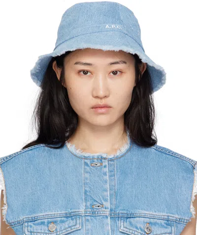 Apc Blue Mark Bucket Hat In Iab Light Blue