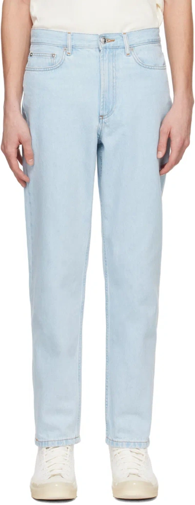 Apc Blue Martin Jeans In Aaf Bleached Out