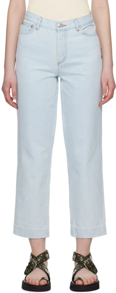 Apc Blue New Sailor Jeans In Aaf Bleached Out