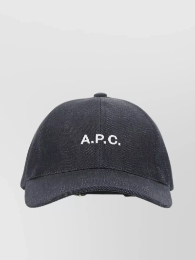 Apc Brimmed Hat With Adjustable Strap And Ventilation In Black