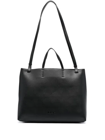 Apc A.p.c. Cabas Market Bags In Black