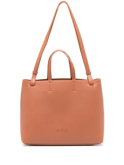 A.p.c. Cabas Market Small Bags In Brown
