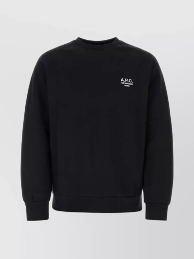 Apc Classic Ribbed Crew Neck Sweater In Black