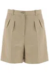 Apc A.p.c. Cotton And Linen Nola Shorts For In Beige