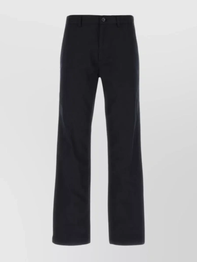 APC COTTON BLEND WIDE-LEG TROUSERS WITH ELASTIC WAIST