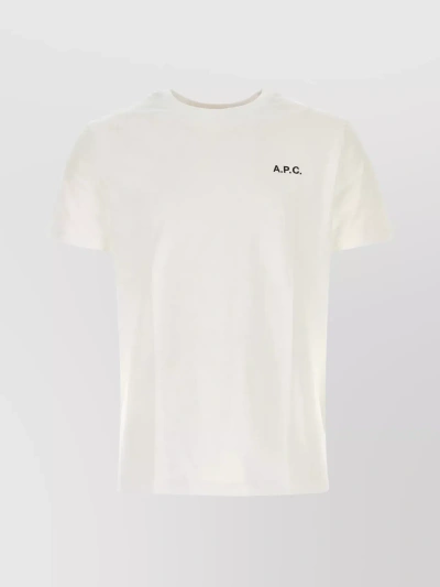 Apc Crew-neck T-shirt With Unique Back Print In White