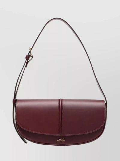 Apc Curved Texture Shoulder Bag In Purple