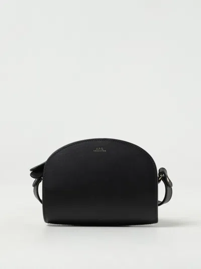 Apc A.p.c. Demi-lune Bag Leather In Schwarz