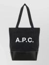 APC DENIM AND LEATHER TOTE BAG