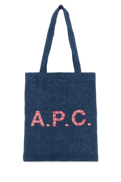 Apc Lou Shopper Bag - A.p.c. - Cotton - Blue Denim