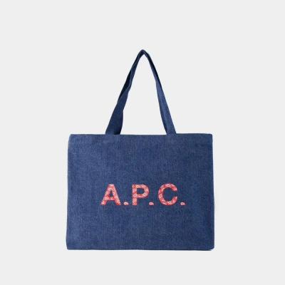 Apc Diane Shopper Bag - A.p.c. - Cotton - Blue Denim