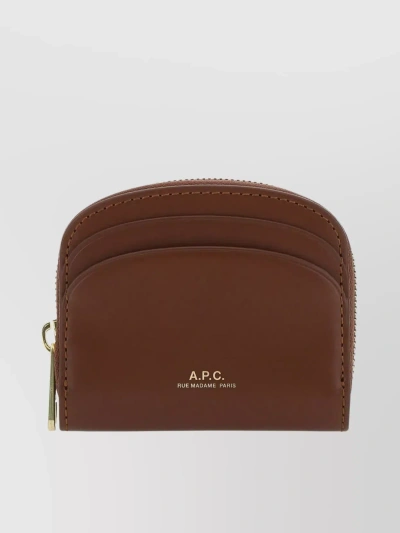 A.p.c. Edges Curved Gilded Accents In Brown