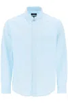 Apc A.p.c. Linen Cassel Shirt For In Light Blue