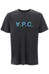 Apc A.p.c. Flocked Vpc Logo T-shirt In Grey