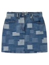 Apc Patchwork V-belt Mini Skirt With Front Pockets In Blue