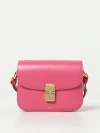 Apc A.p.c. Grace Bag In Leather With Shoulder Strap In Fuchsia