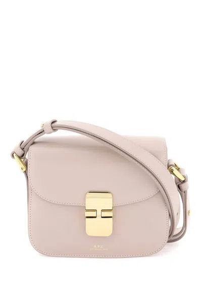 Apc Grace Mini Bag Women Grey In Leather In Multicolor